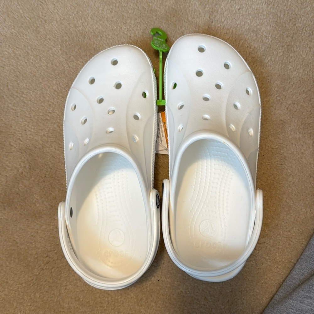 New / White Crocs Size 10 Women, 8 Men